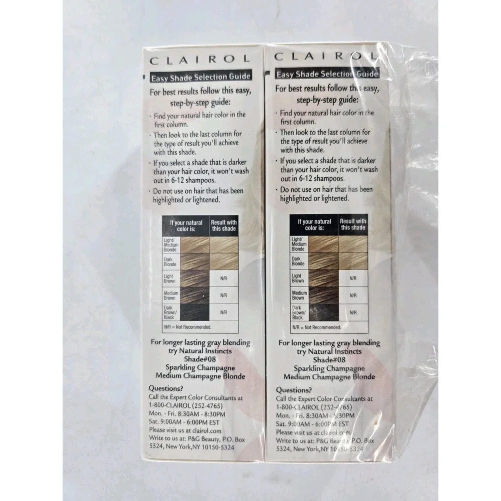 2 Pack NEW Clairol Natural Instincts Loving Care Hair‎ Color Beige Blonde #70